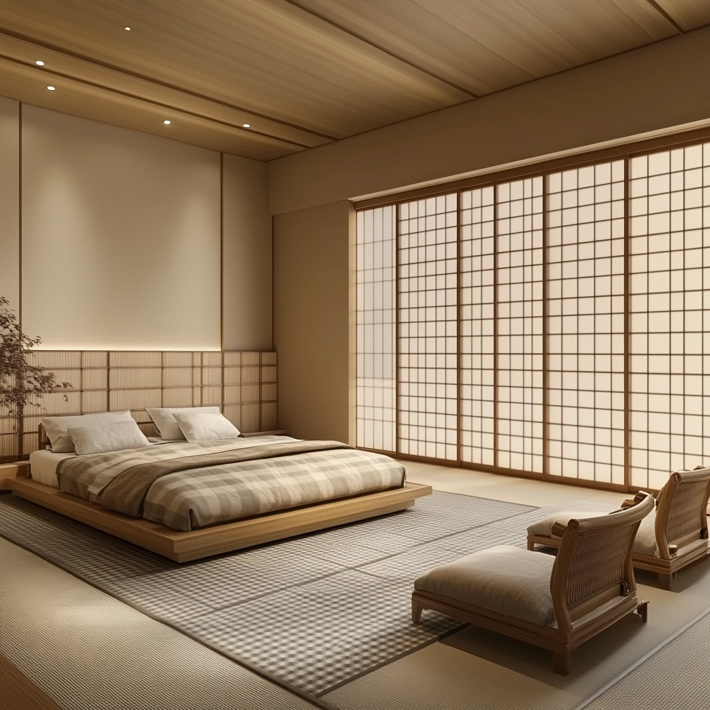 checkered carpet bedroom 37