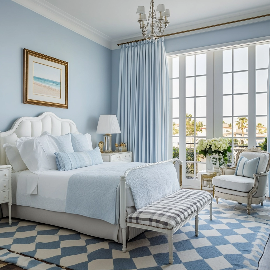 checkered rug bedroom 21