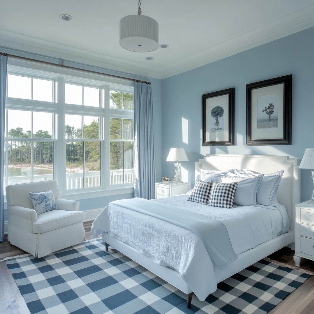 checkered rug bedroom 22