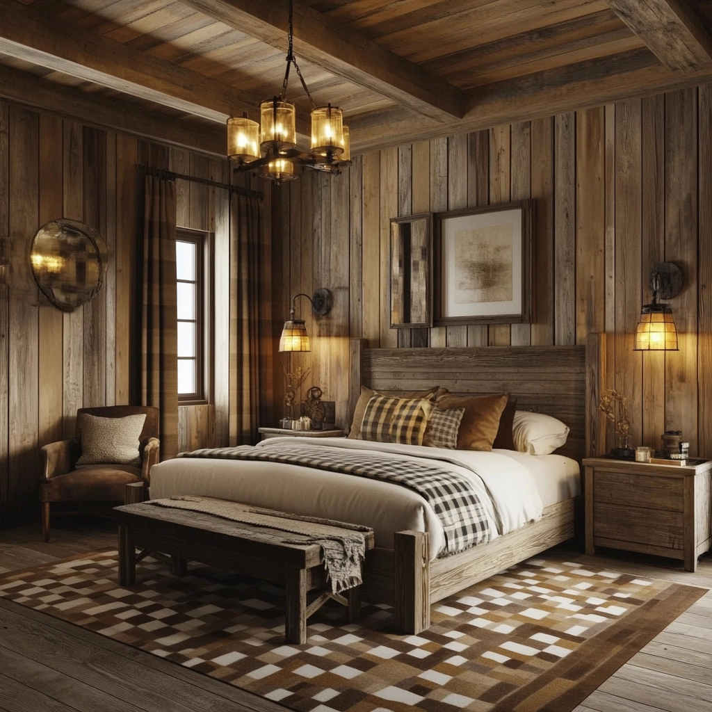 checkered rug bedroom 29