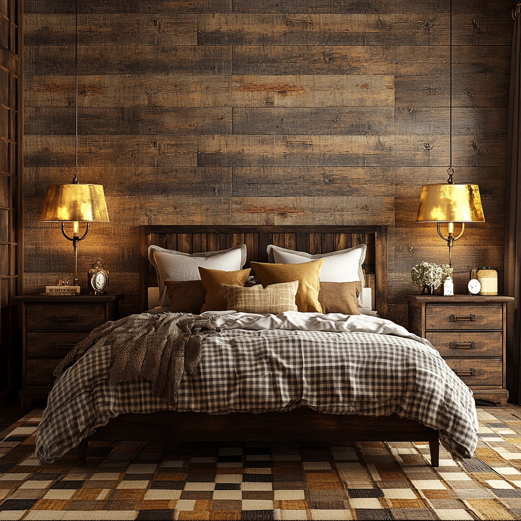 checkered rug bedroom 30