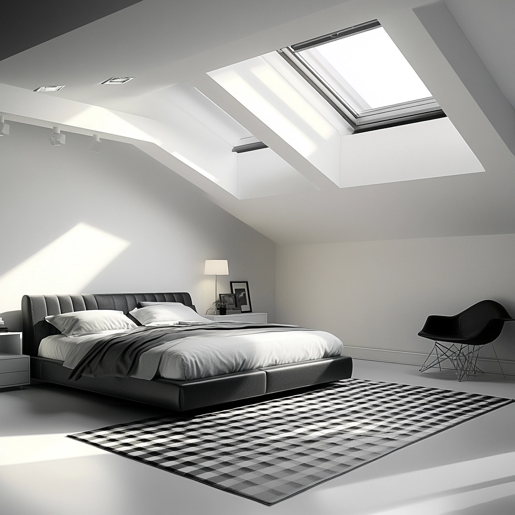checkered rug bedroom 44