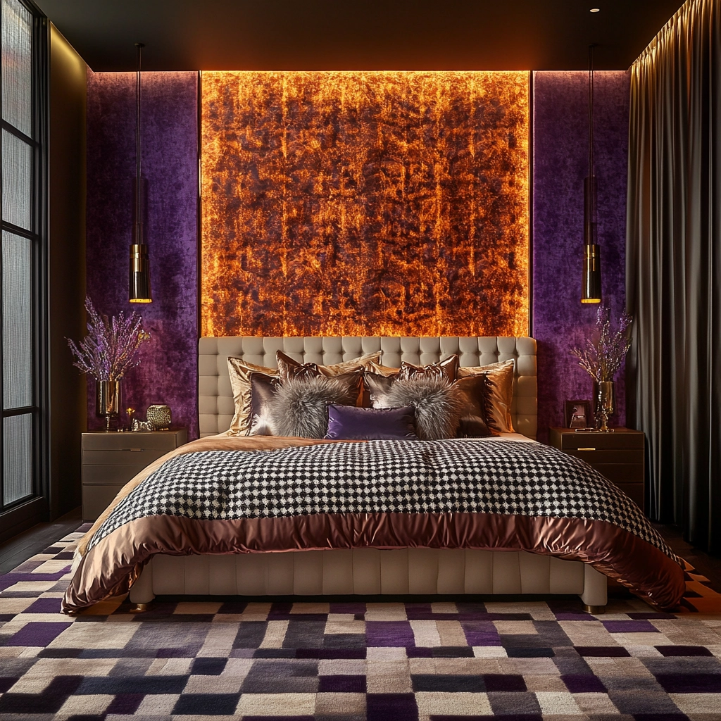 checkered rug bedroom 52