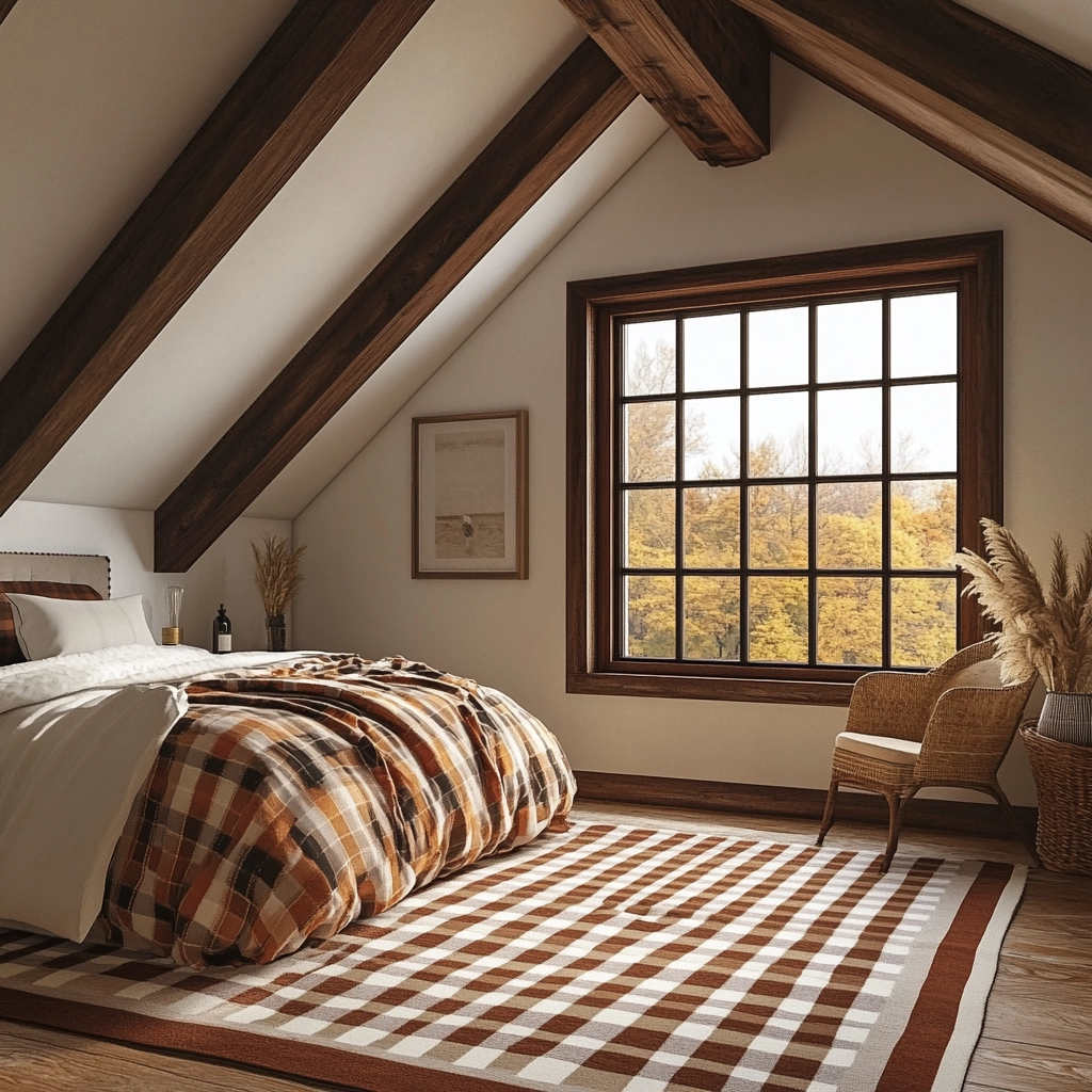 checkered rug bedroom 64