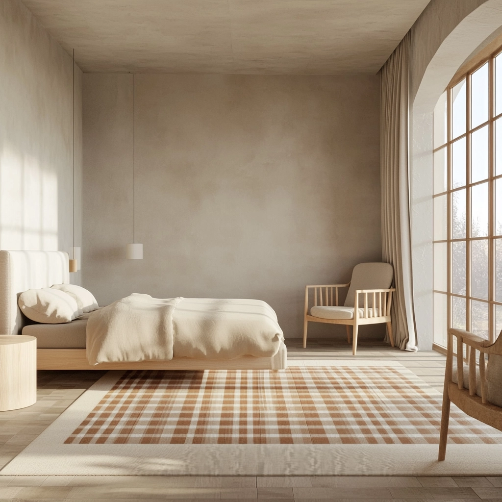 checkered rug bedroom 67