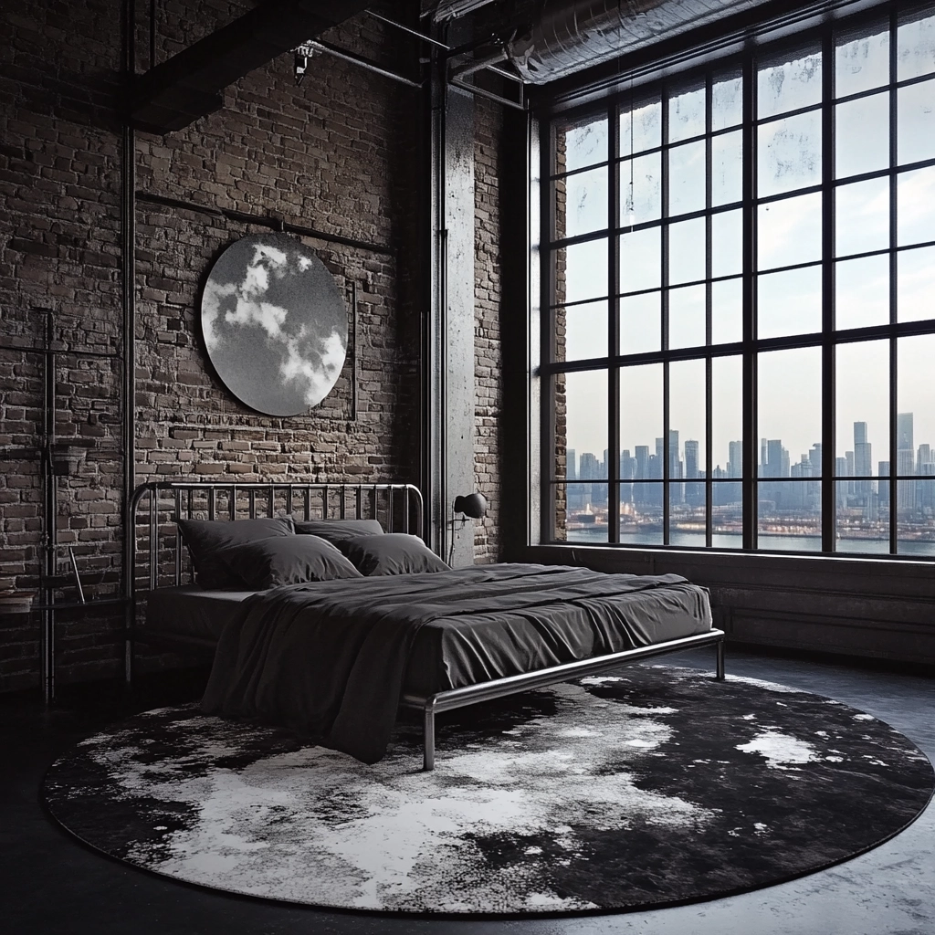 circle rug bedroom 11