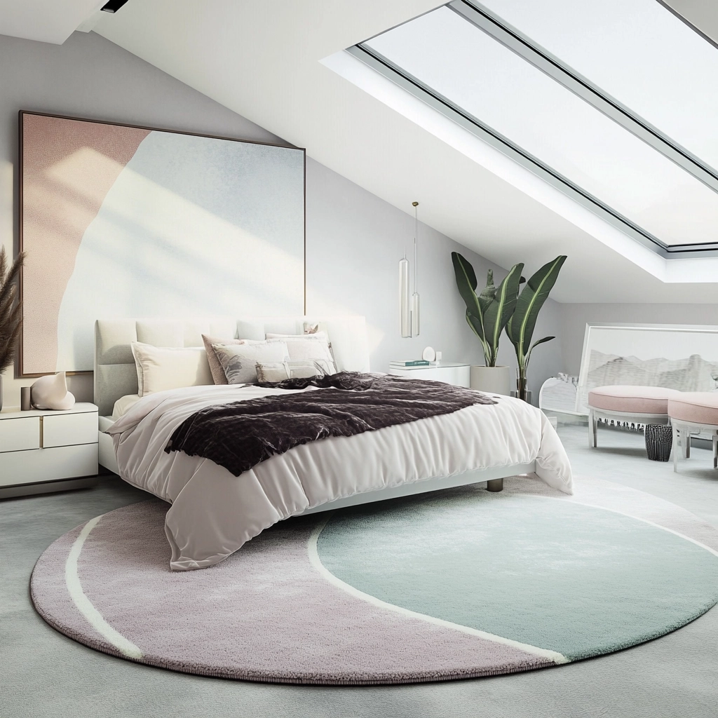 circle rug bedroom 13