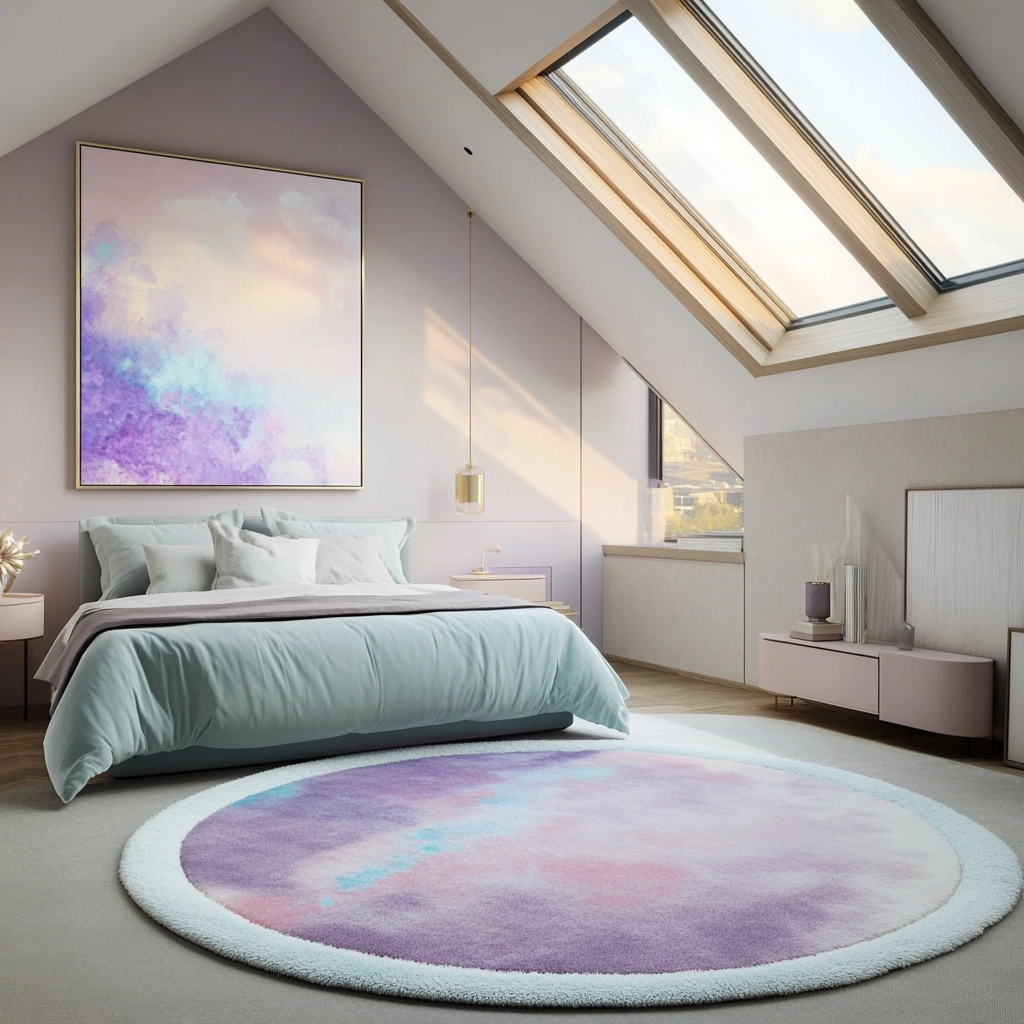 circle rug bedroom 14