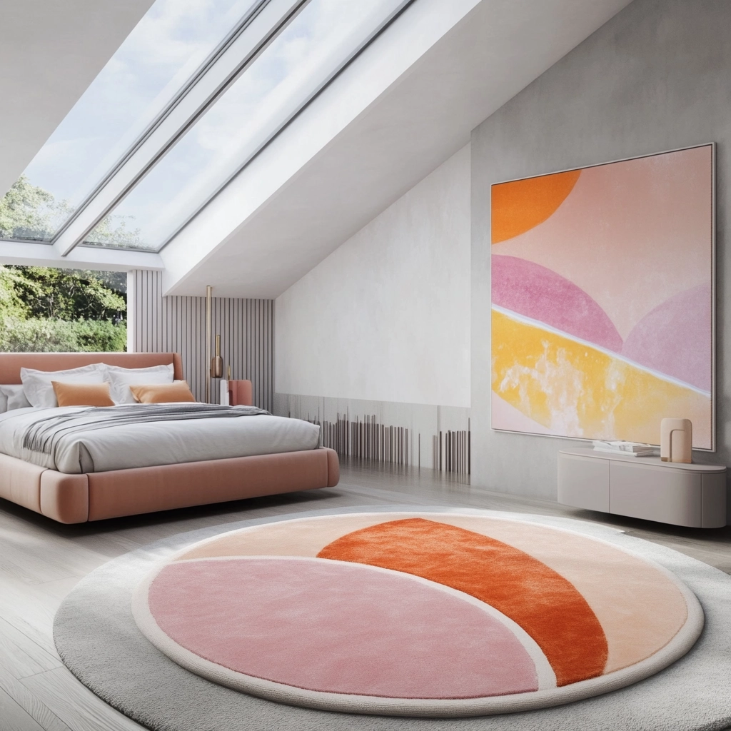 circle rug bedroom 15