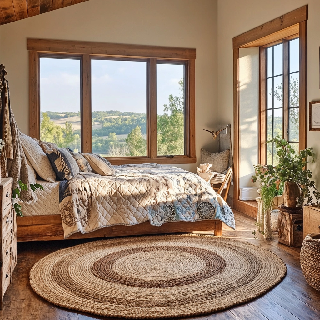 circle rug bedroom 19