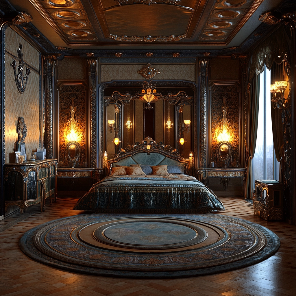 circle rug bedroom 43