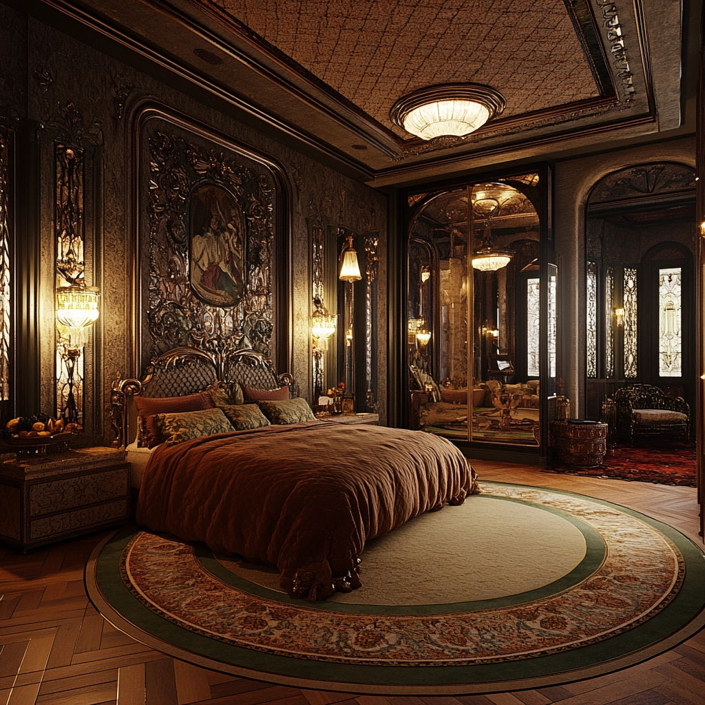 circle rug bedroom 44