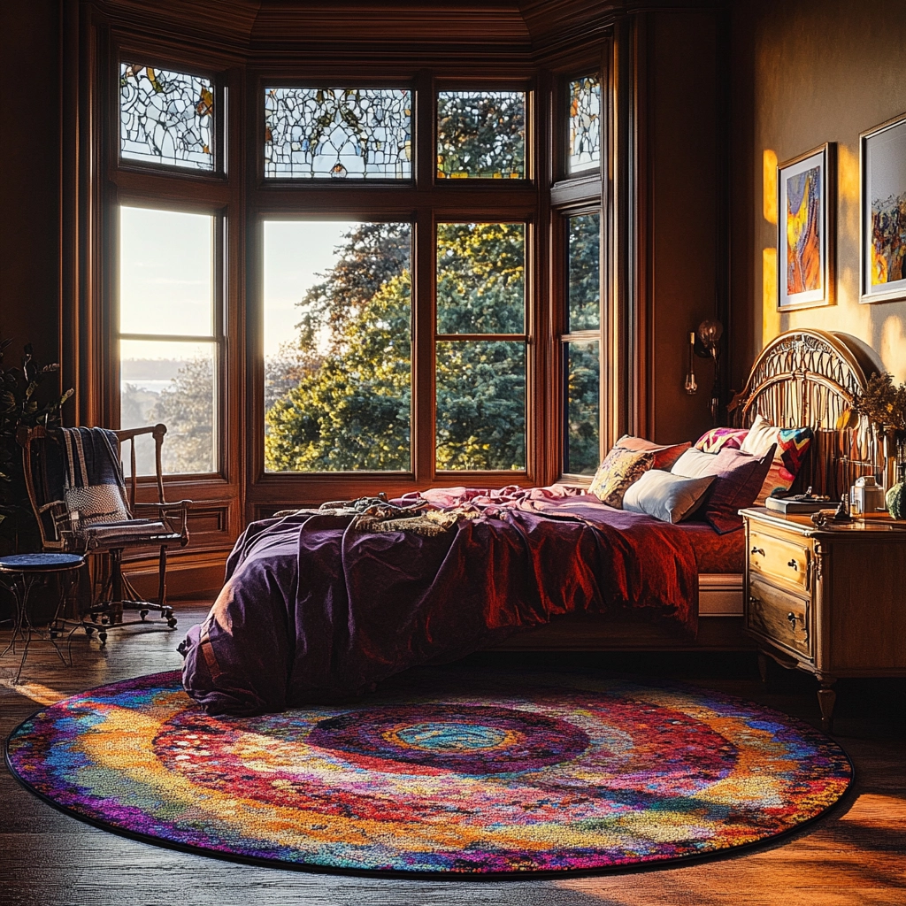 circle rug bedroom 45