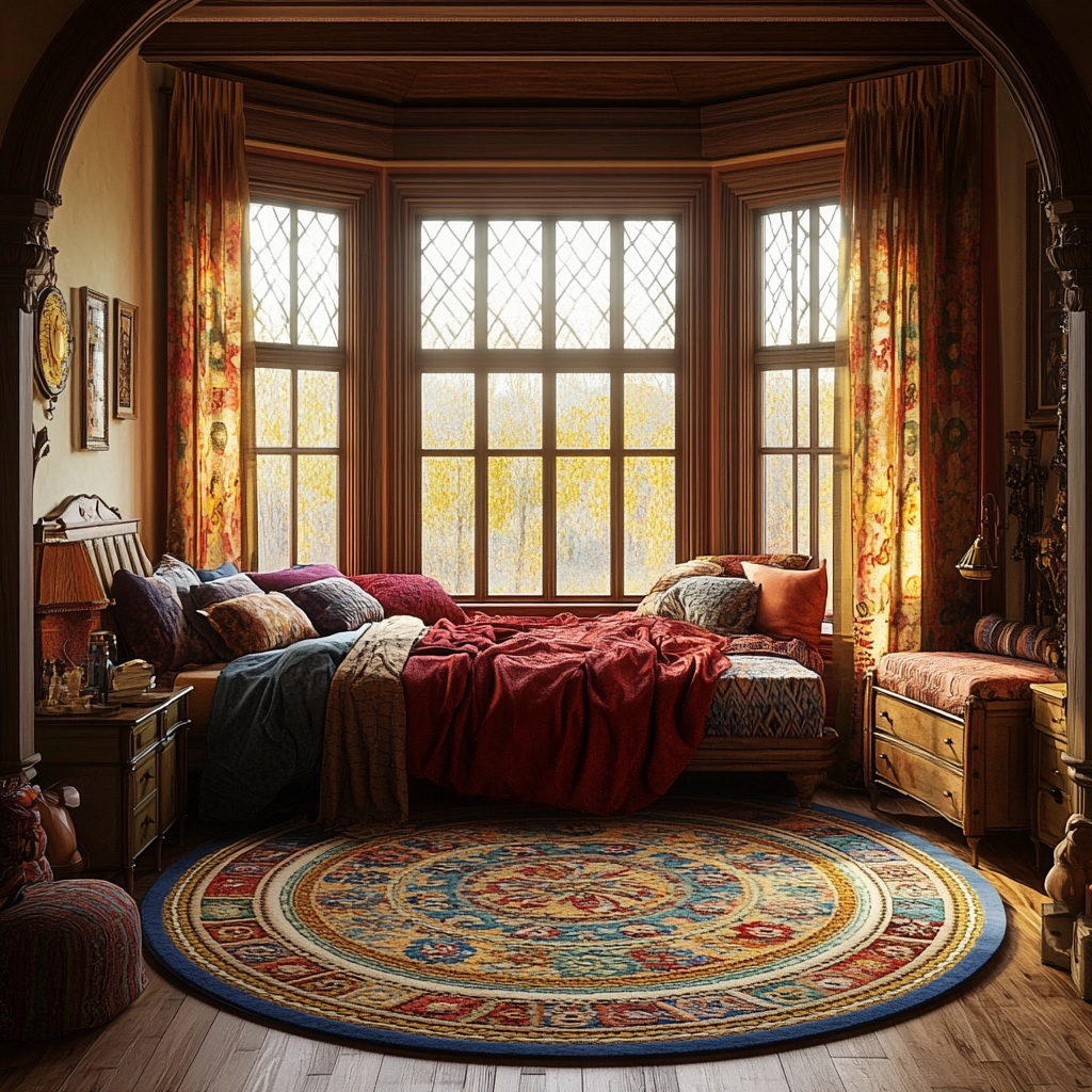 circle rug bedroom 46