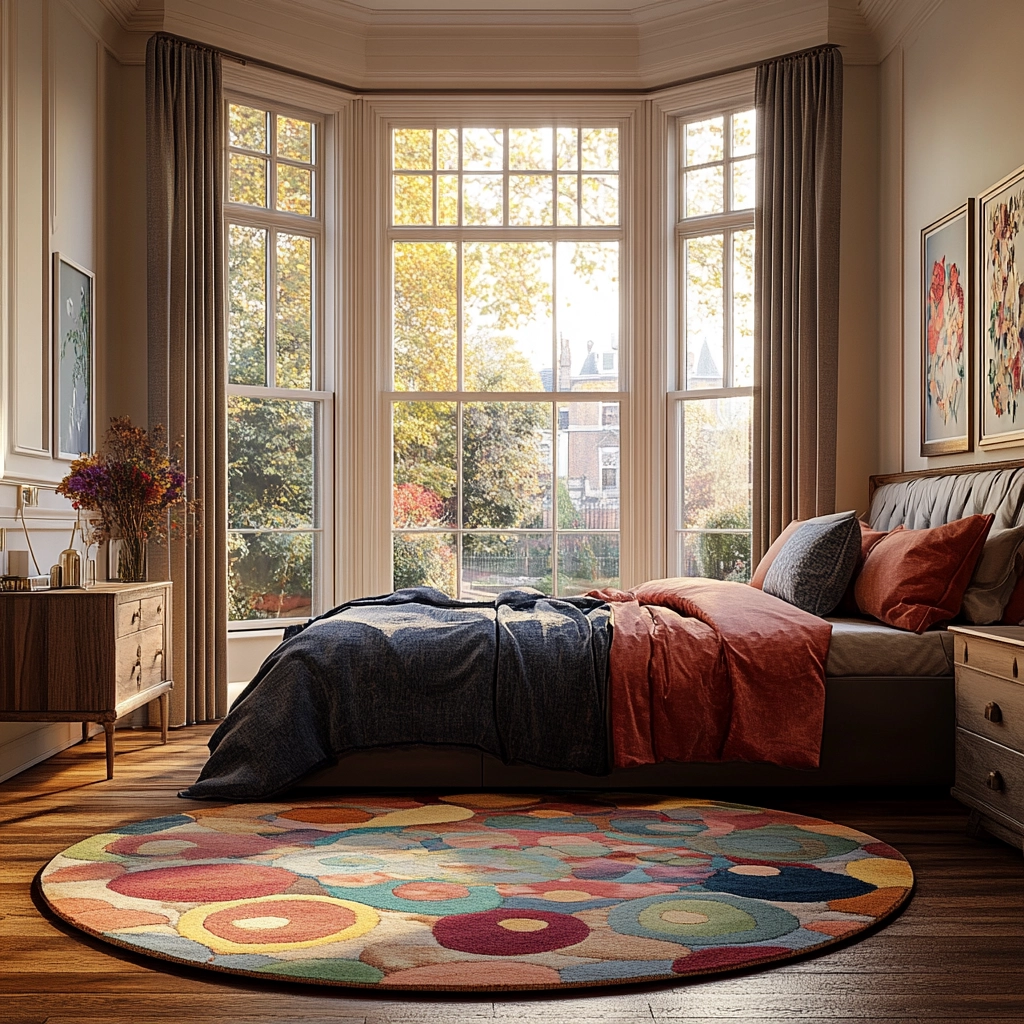 circle rug bedroom 47