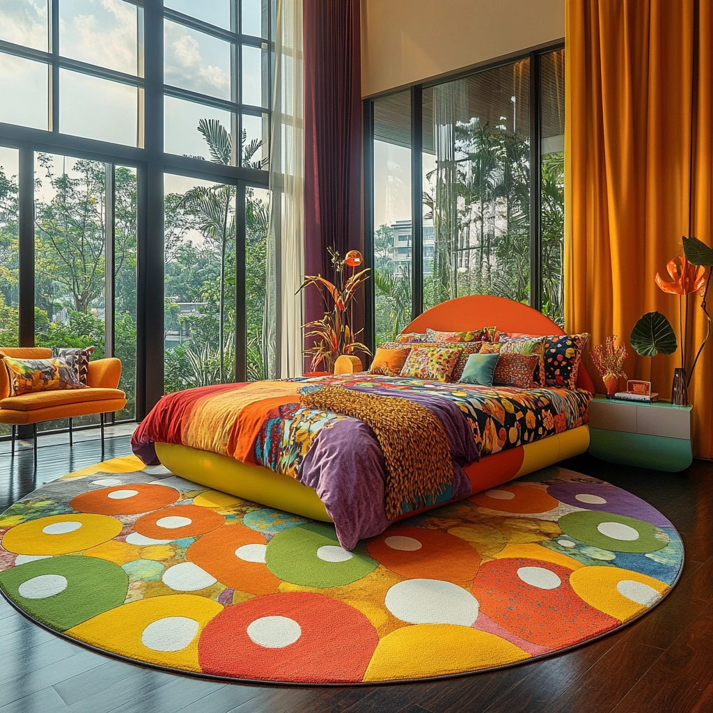circle rug bedroom 61