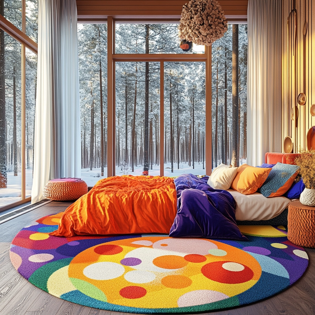 circle rug bedroom 62