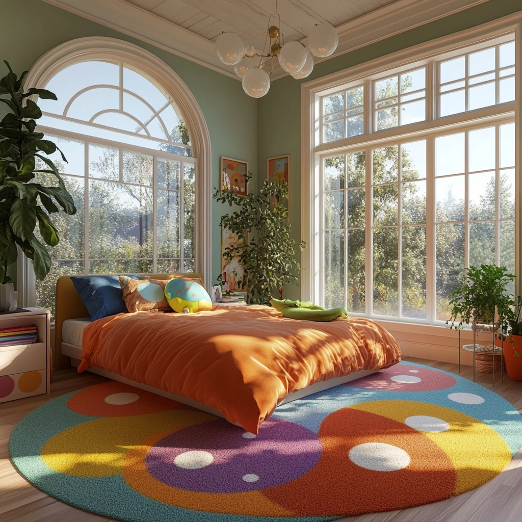 circle rug bedroom 64
