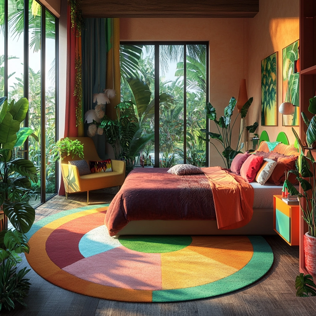 circle rug bedroom 69