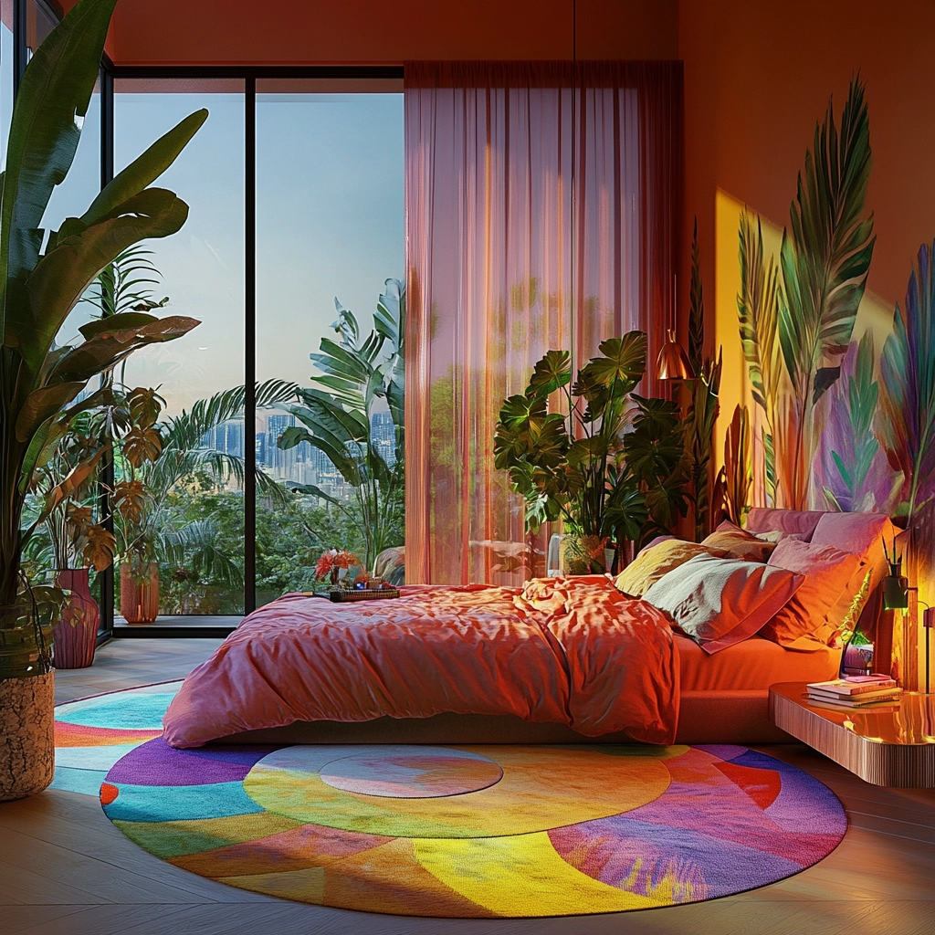 circle rug bedroom 70