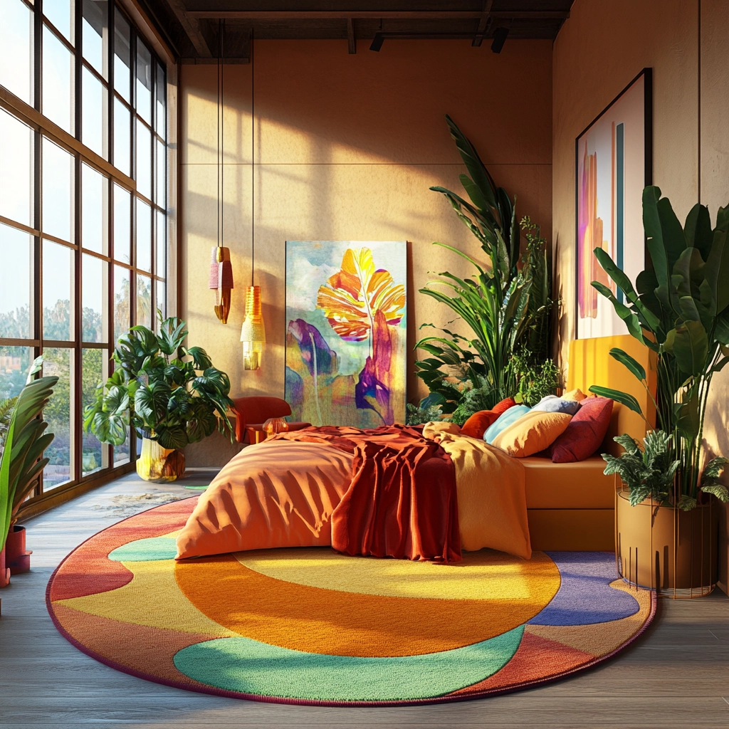 circle rug bedroom 71