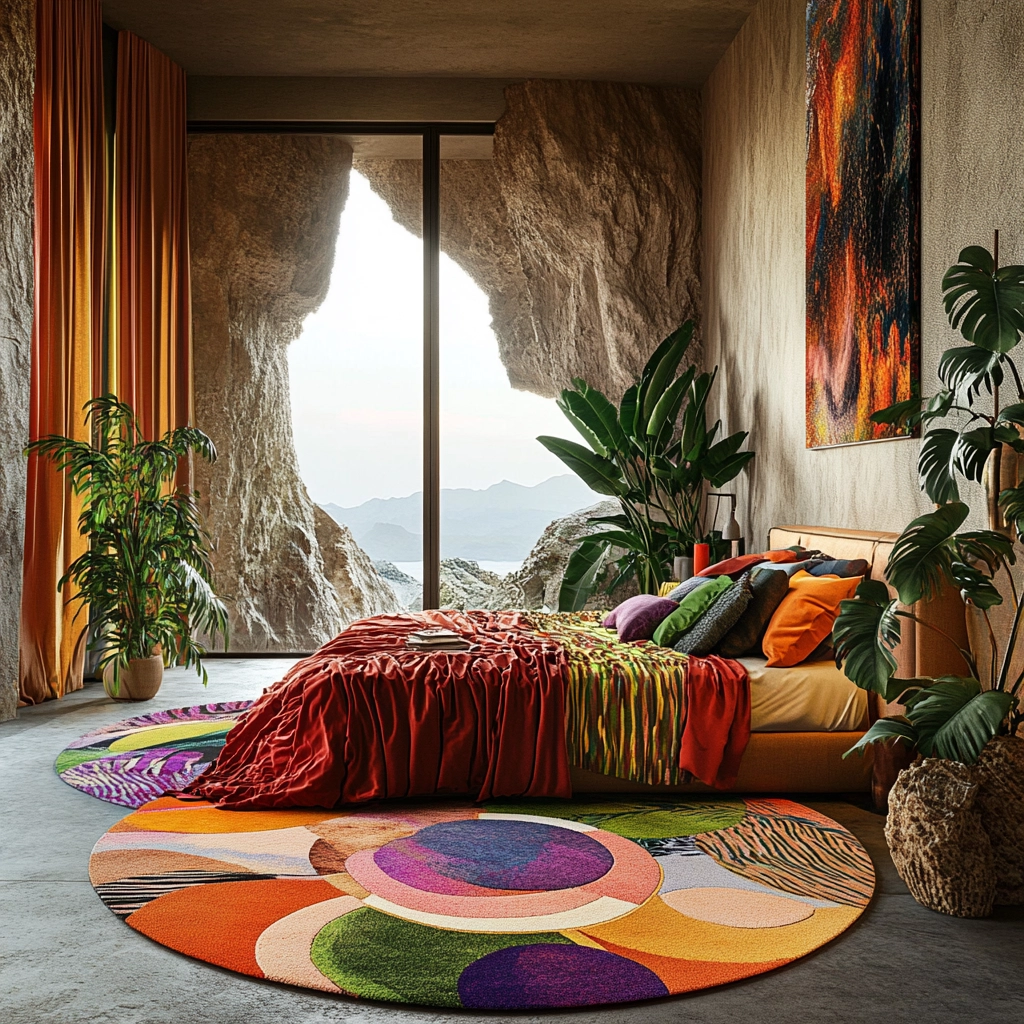 circle rug bedroom 72