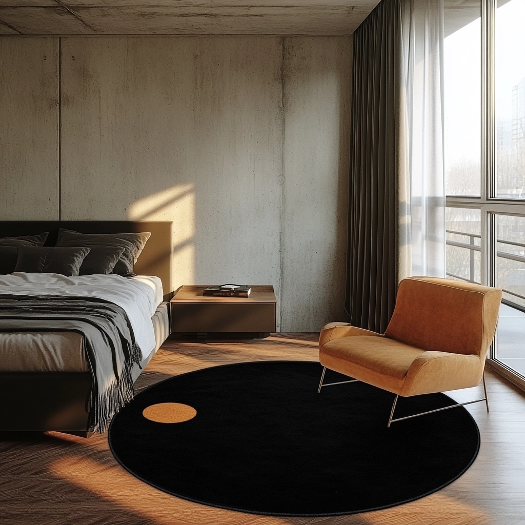 circle rug bedroom 75