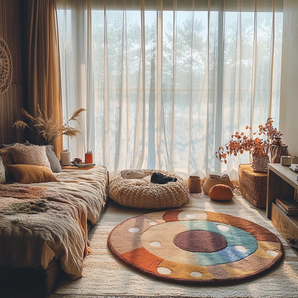 circle rug bedroom 8