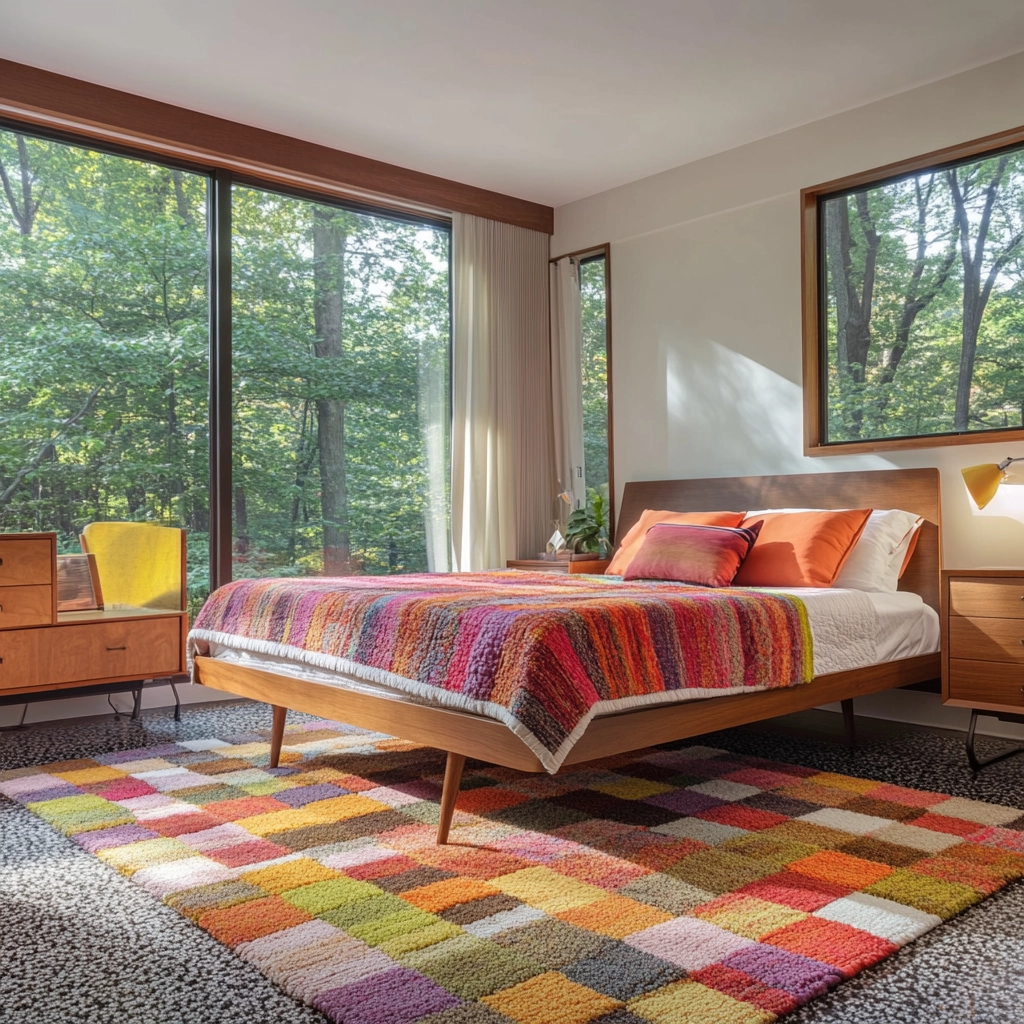 colorful rug bedroom 10
