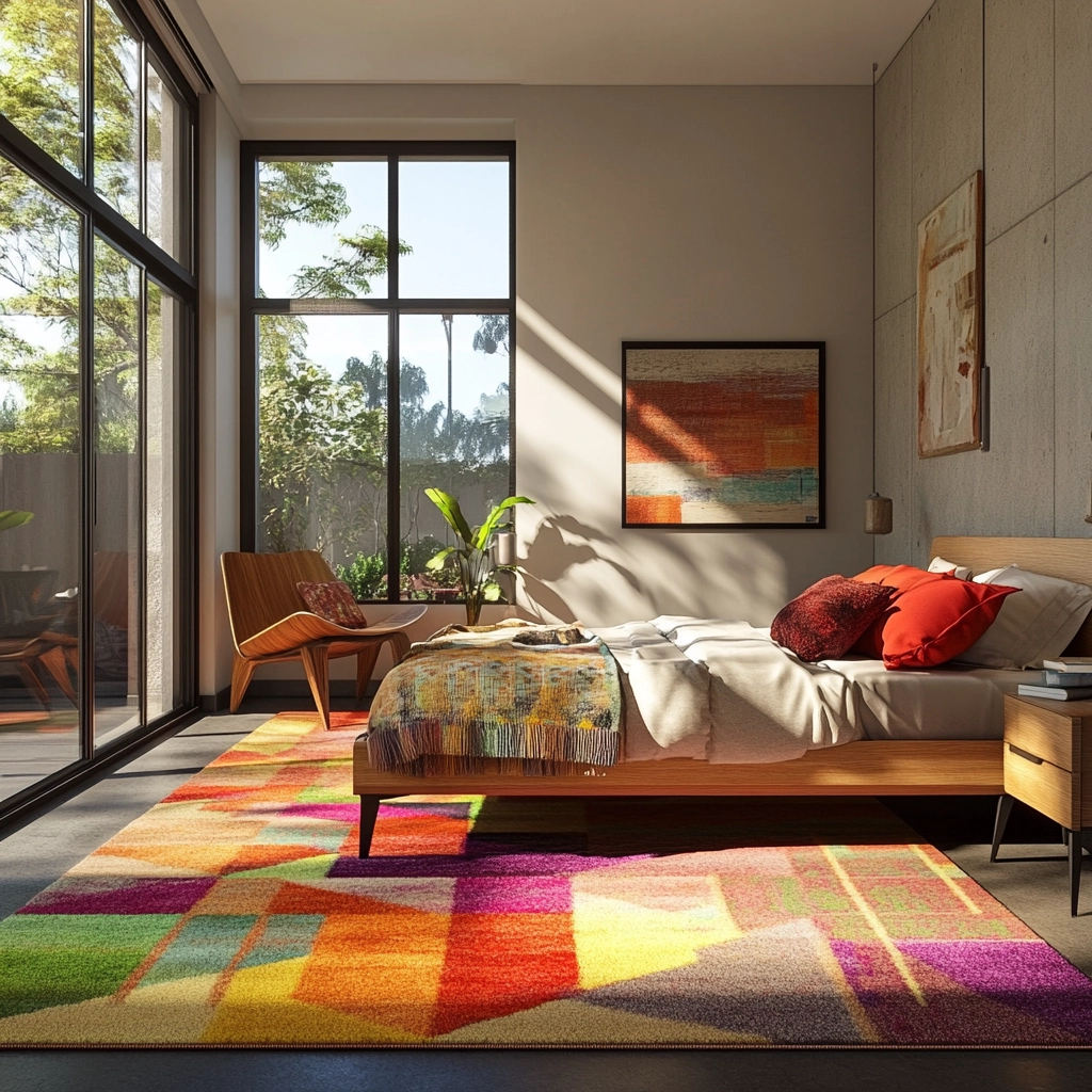 colorful rug bedroom 12