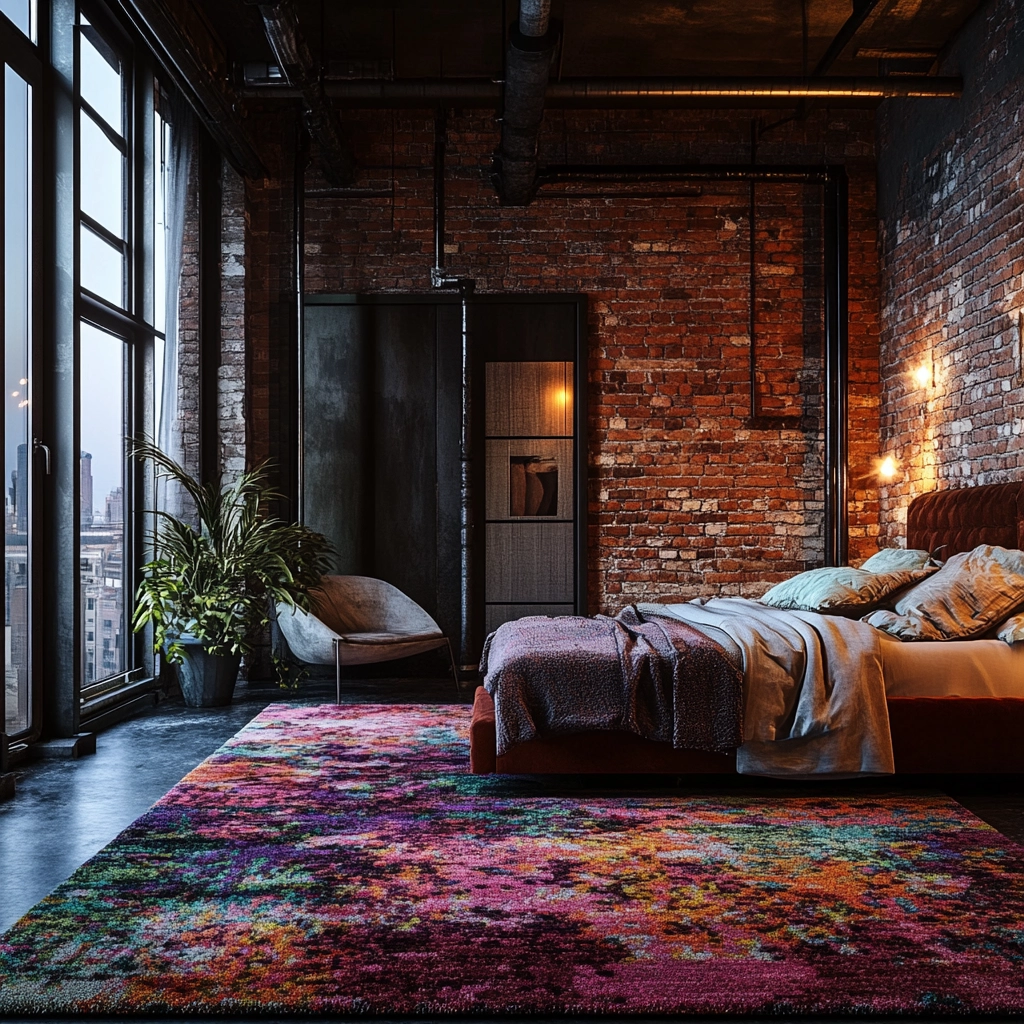 colorful rug bedroom 17