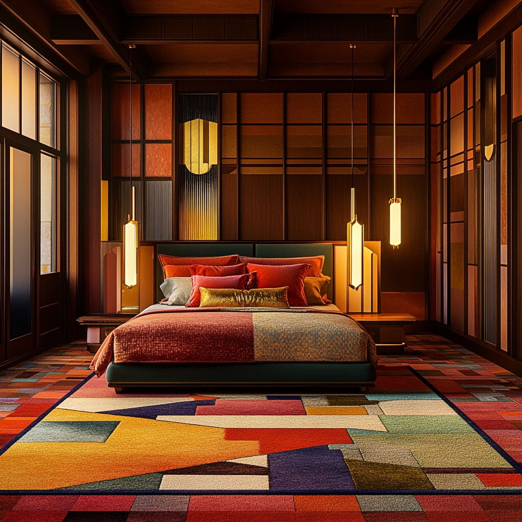 colorful rug bedroom 21