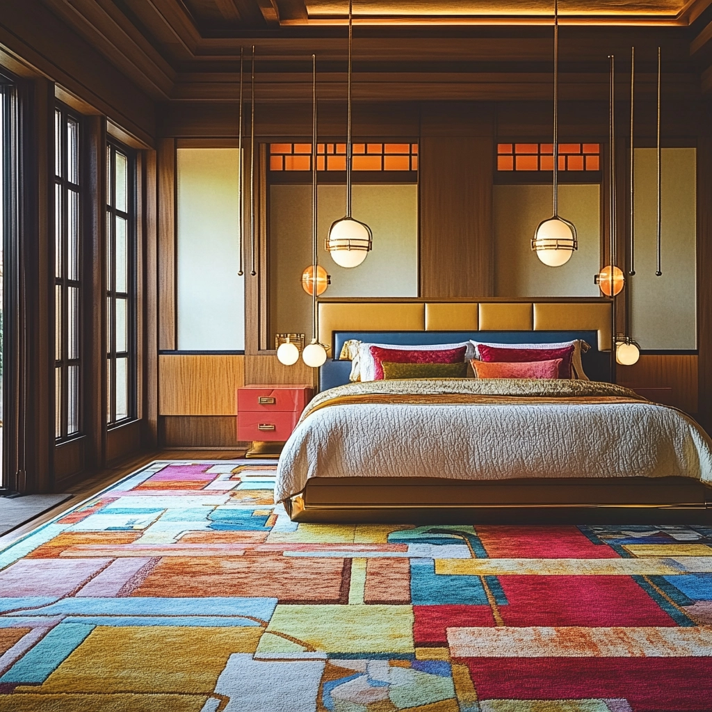 colorful rug bedroom 22