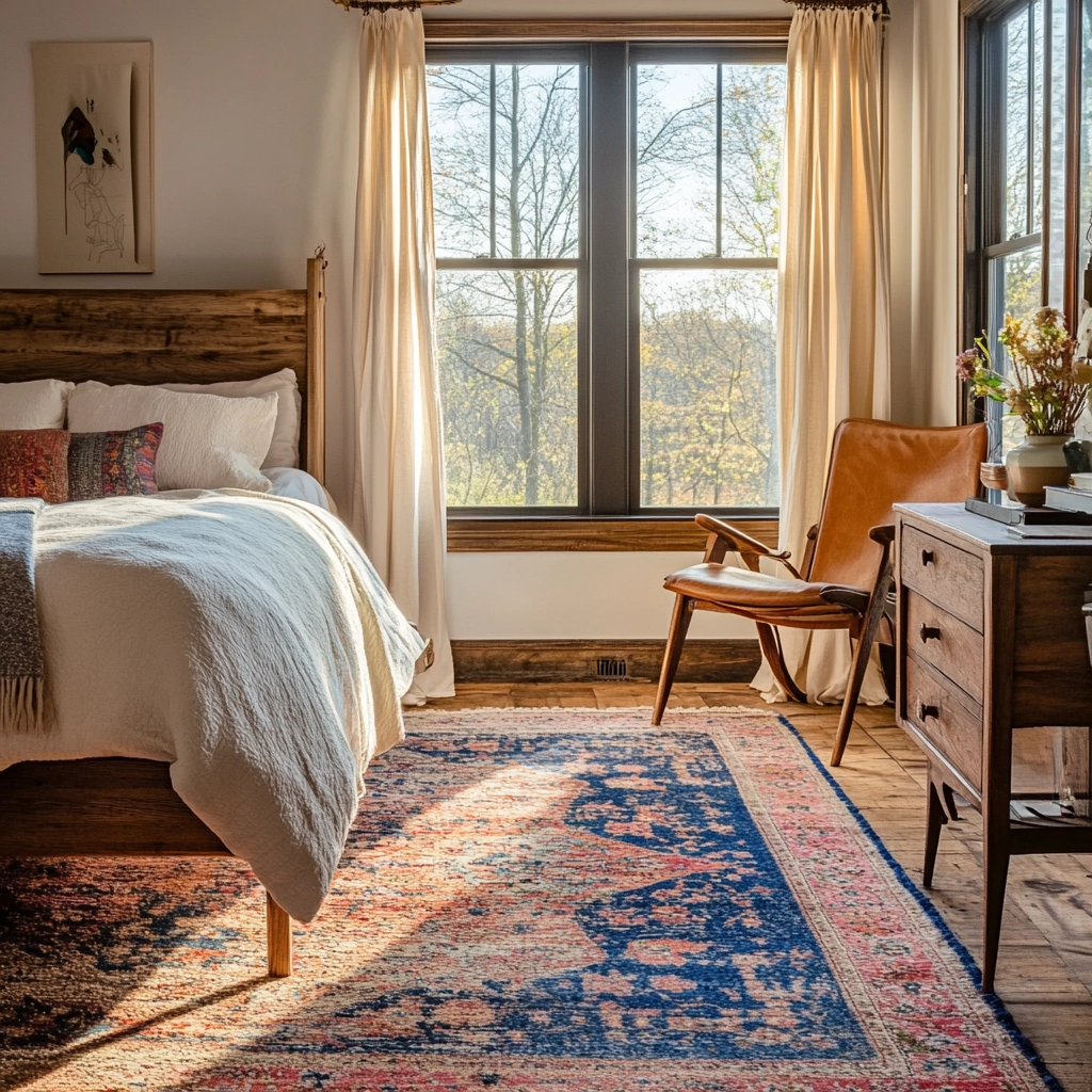 colorful rug bedroom 26