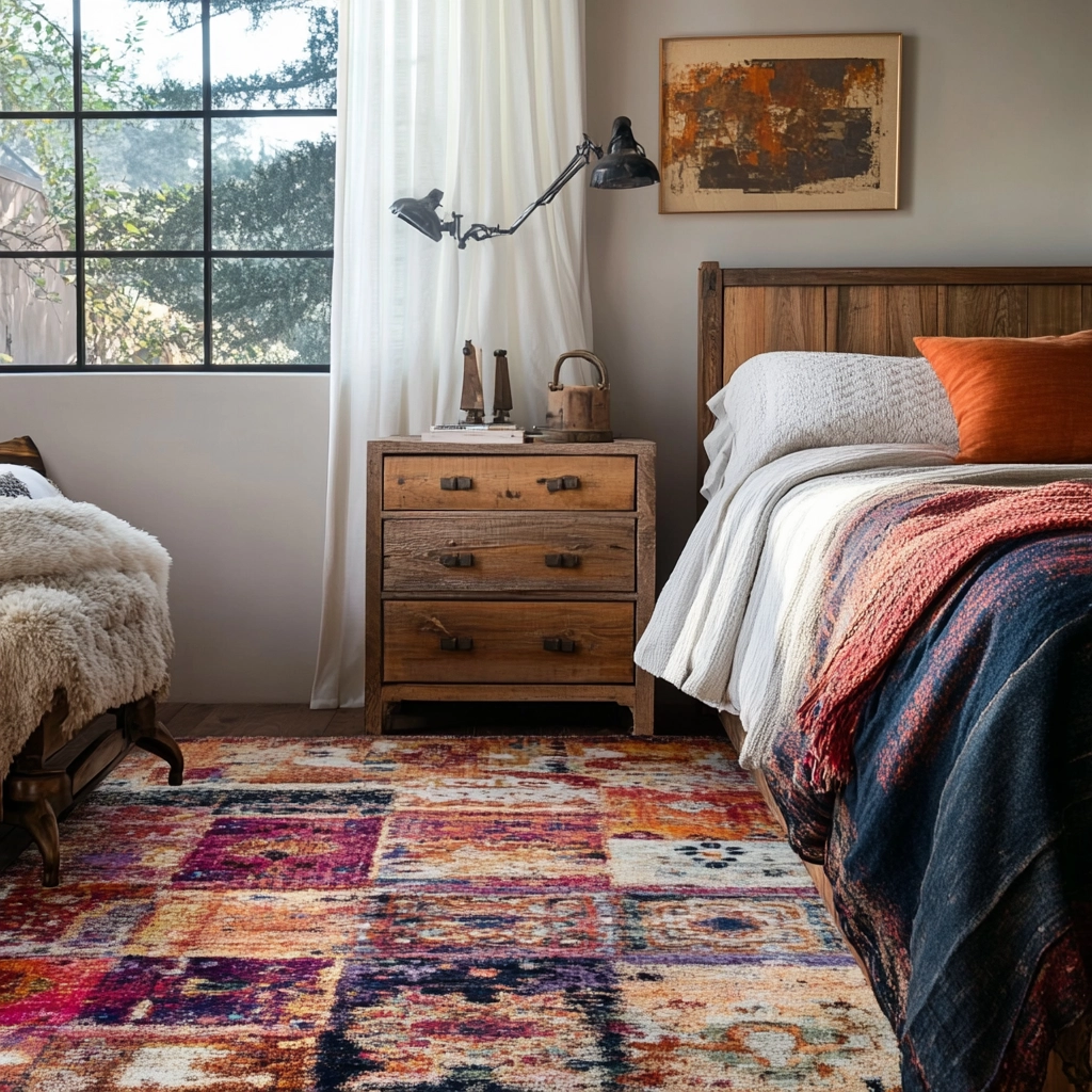 colorful rug bedroom 27