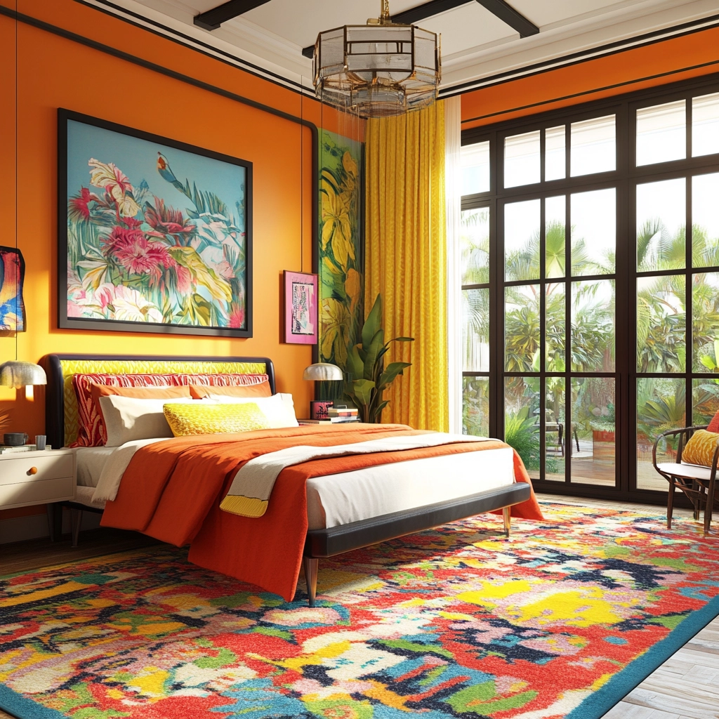 colorful rug bedroom 30