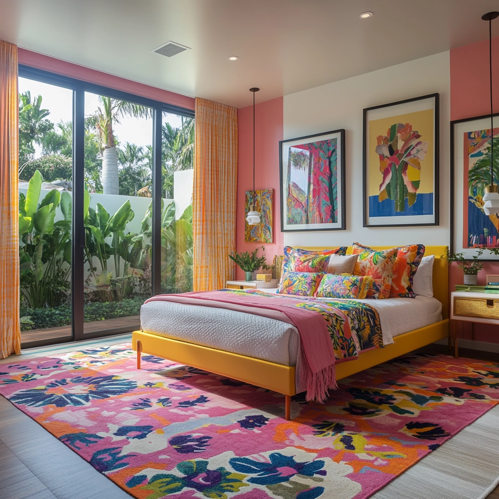 colorful rug bedroom 32