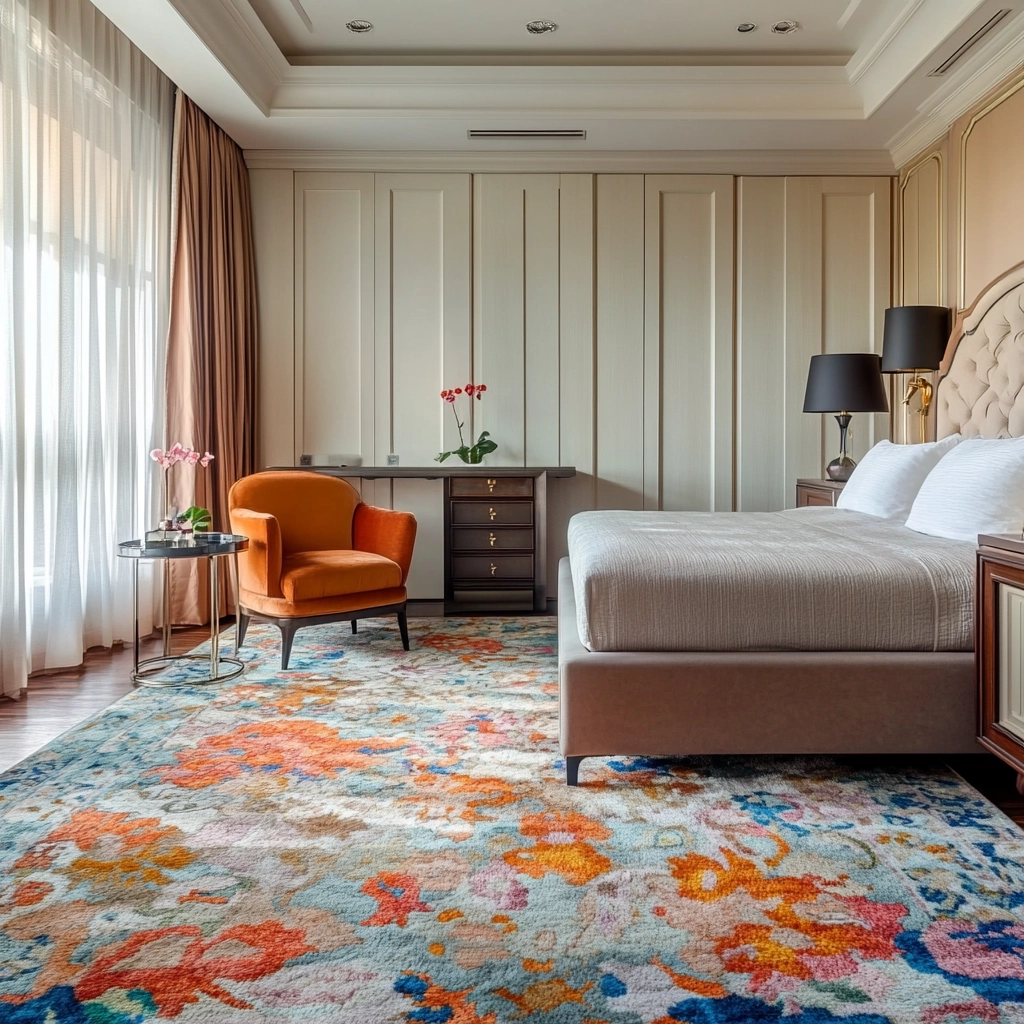 colorful rug bedroom 34