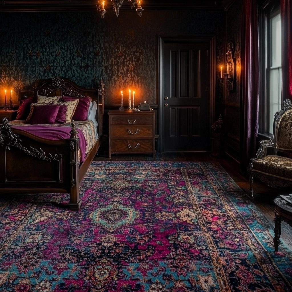 colorful rug bedroom 39