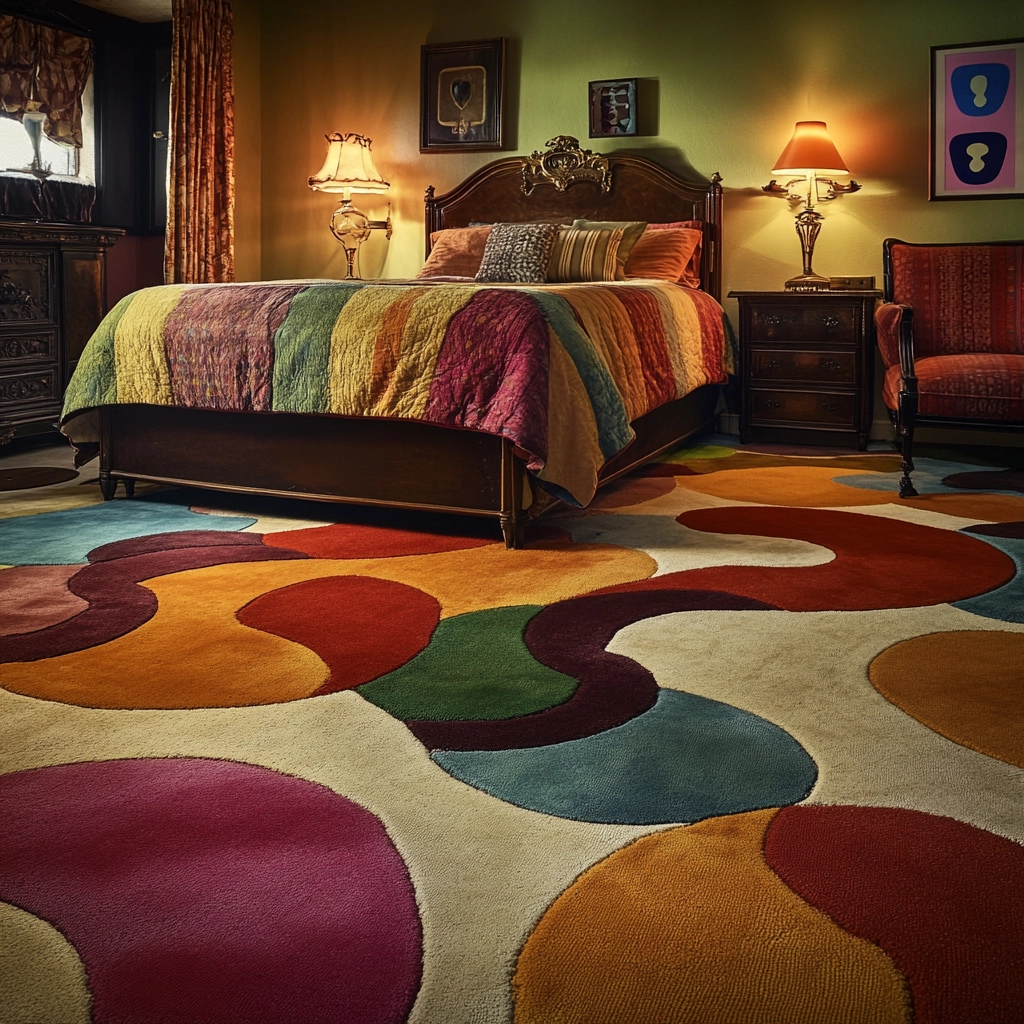 colorful rug bedroom 48