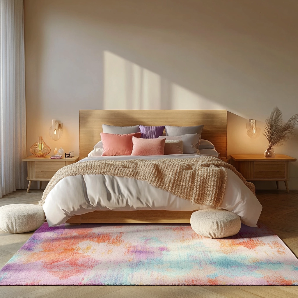 colorful rug bedroom 5