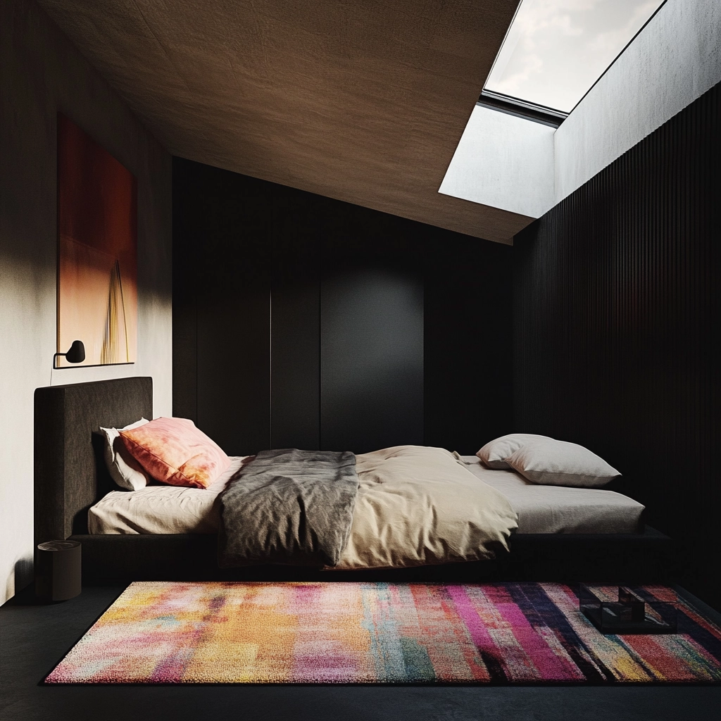 colorful rug bedroom 53