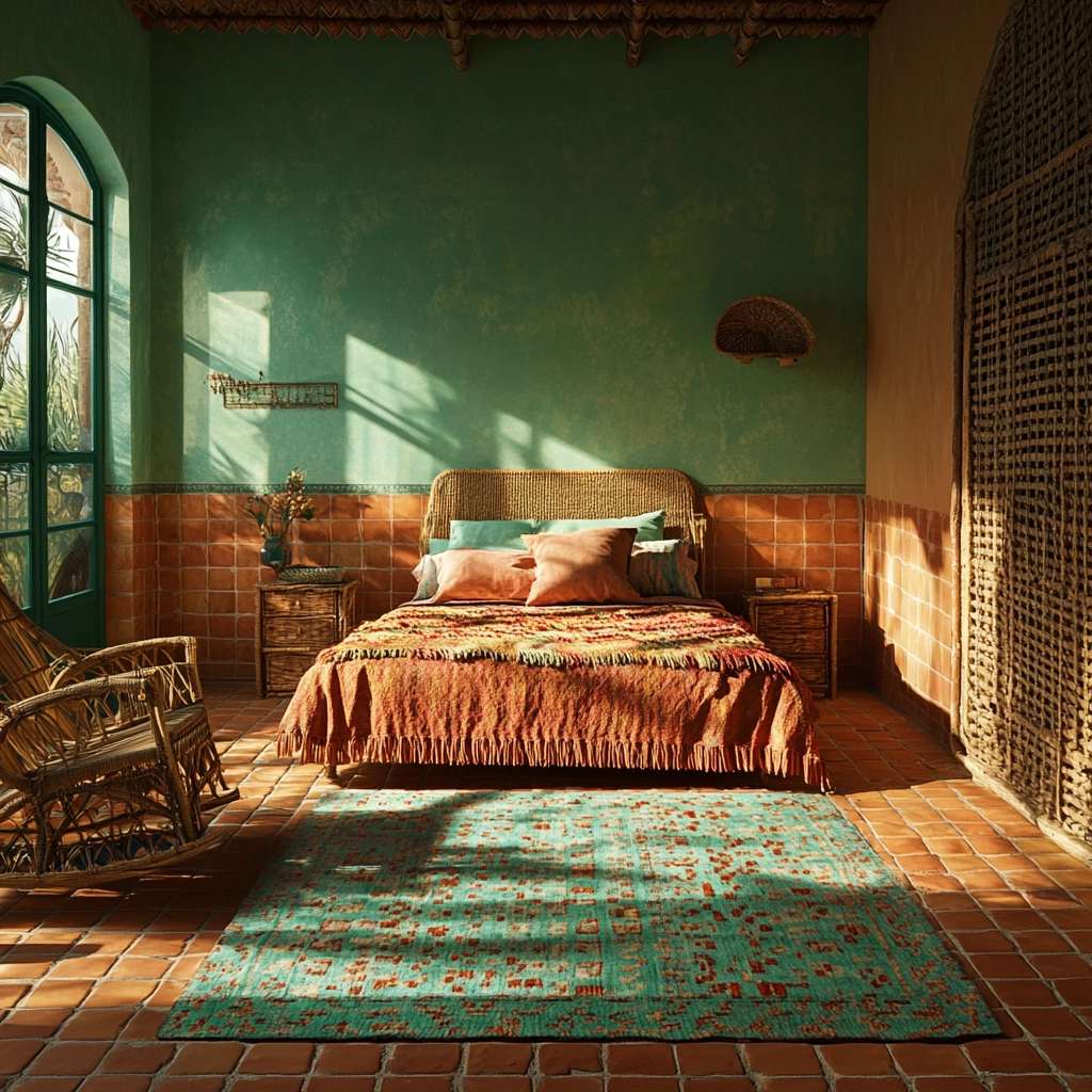 colorful rug bedroom 58