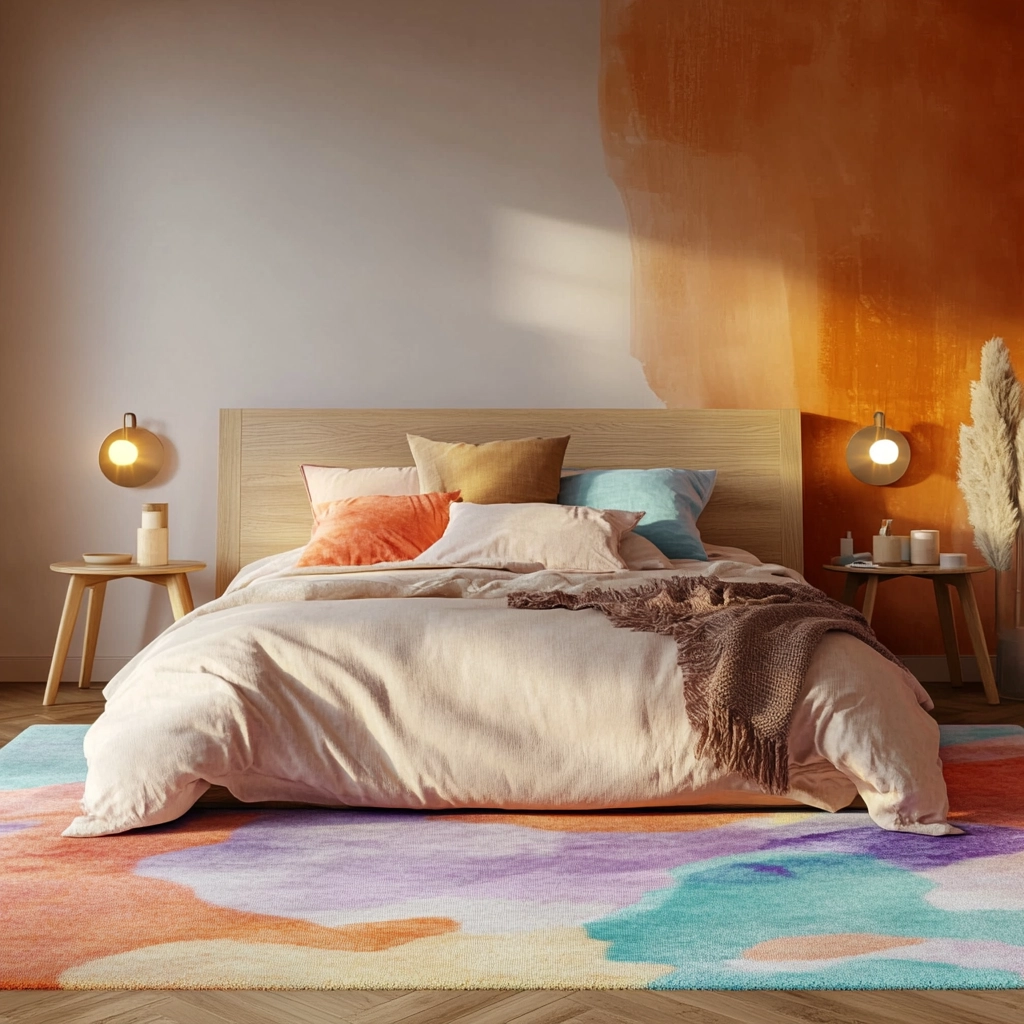 colorful rug bedroom 6