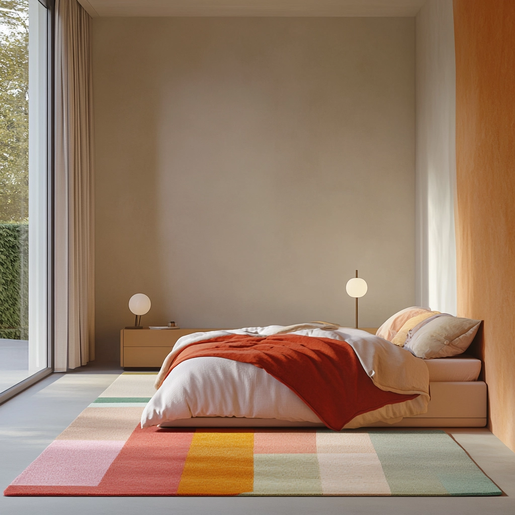 colorful rug bedroom 66