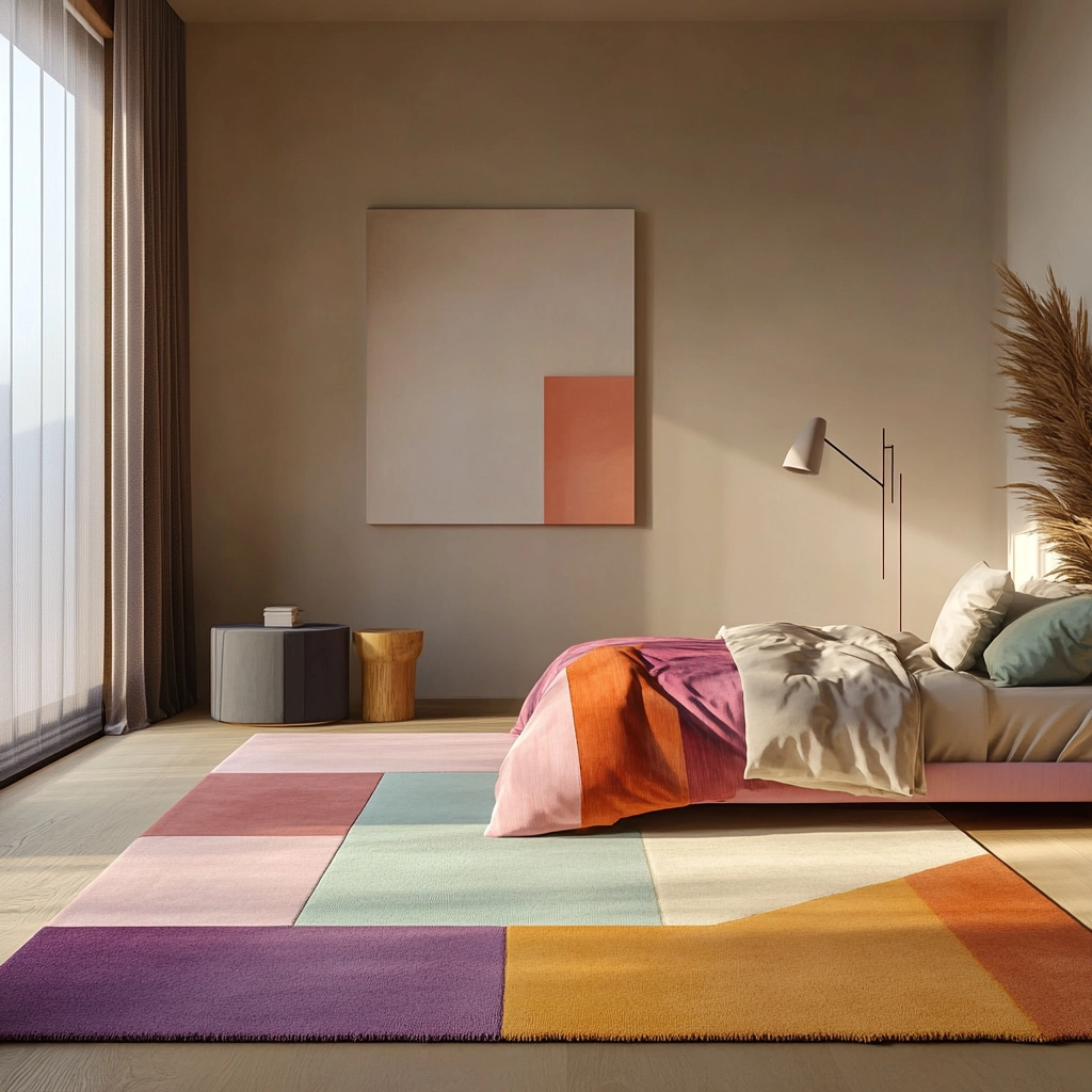 colorful rug bedroom 67
