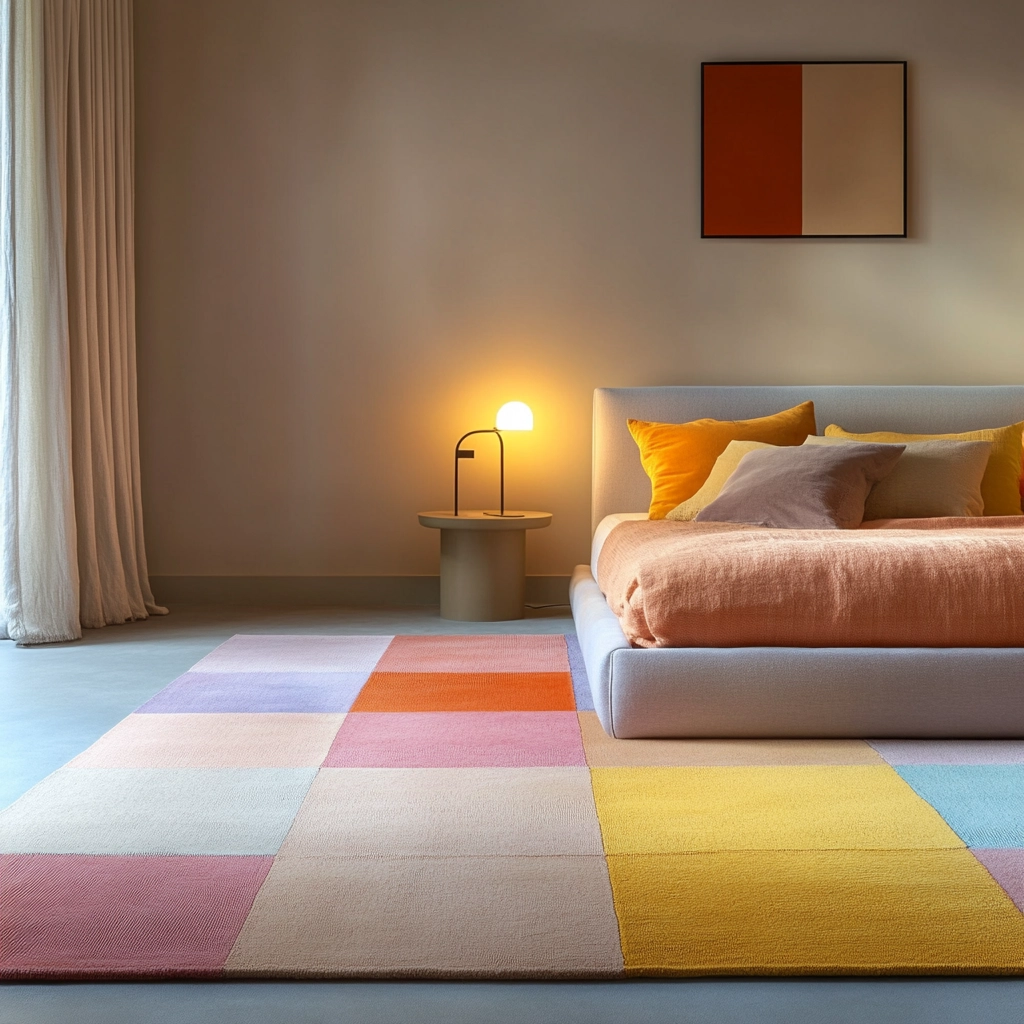 colorful rug bedroom 68