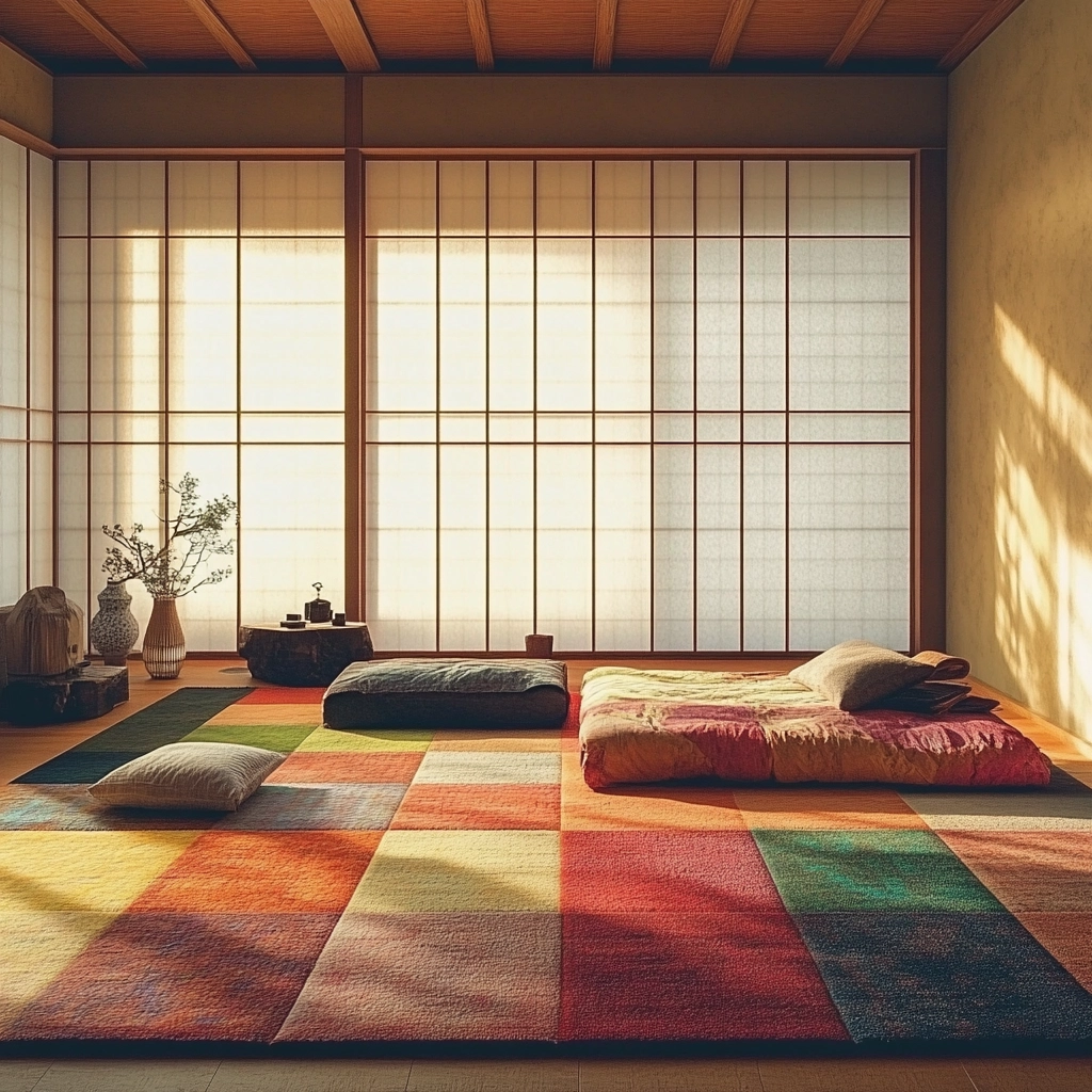 colorful rug bedroom 69