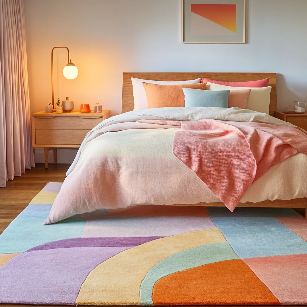 colorful rug bedroom 7