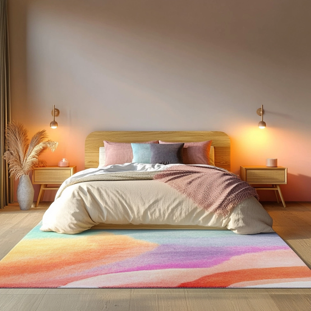 colorful rug bedroom 8